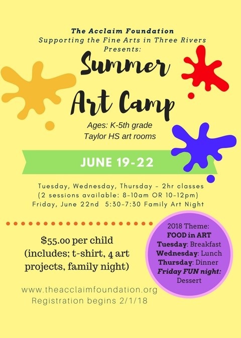 Summer Art Camp 2018