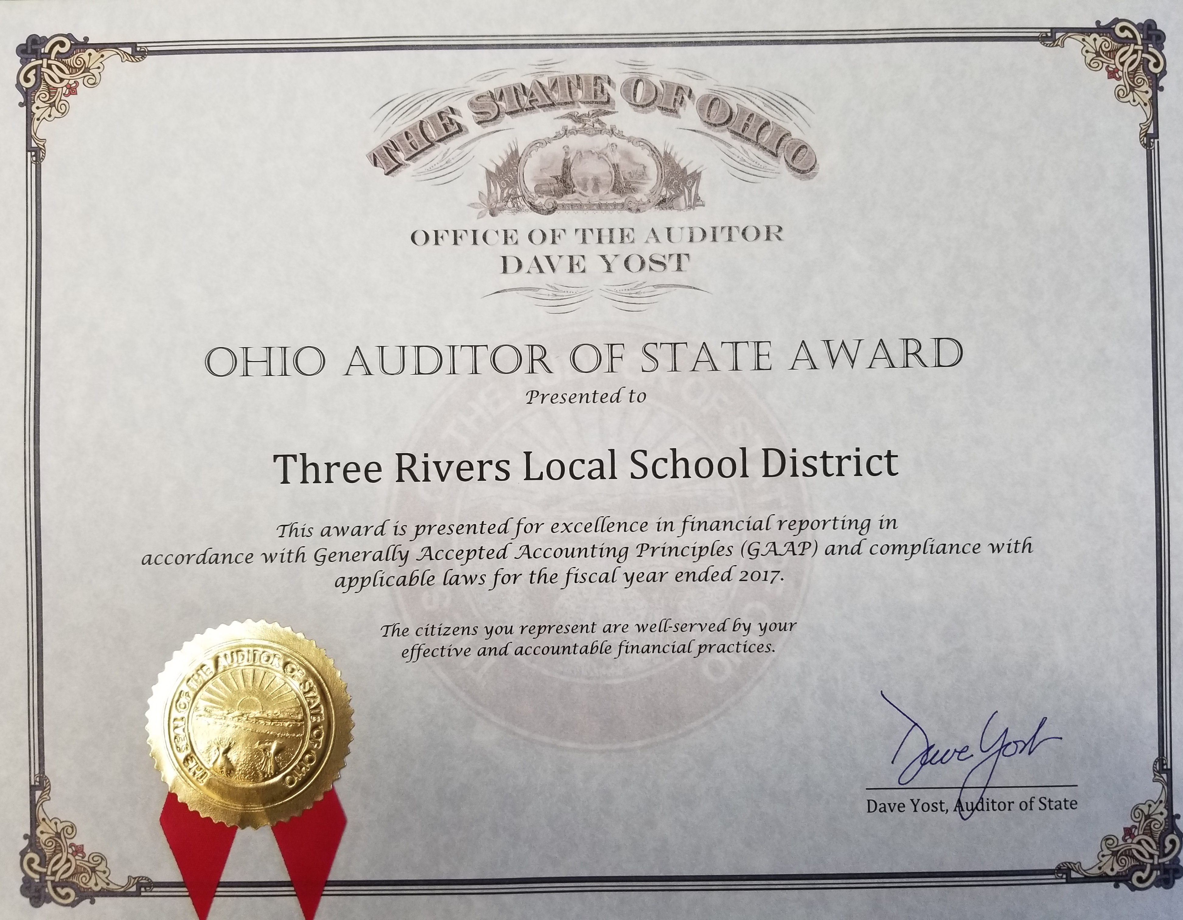 State Award for Excellence