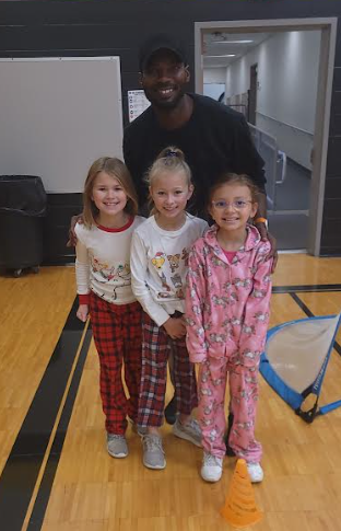 Omar Cummings with Three Rivers Students